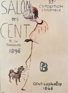 Póster publicitario de la 23ª exposición del Salon des Cent, 1896
