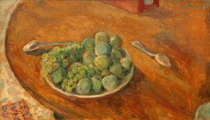 Ciruelas y uvas de Pierre Bonnard