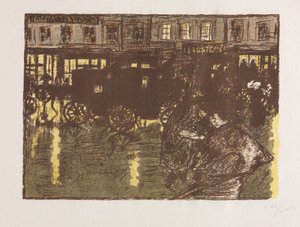 Calle por la tarde bajo la lluvia de Pierre Bonnard