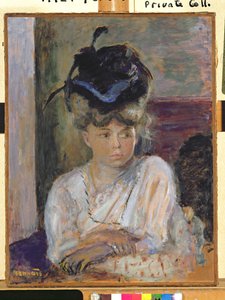 El sombrero con cinta azul, 1912