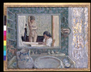 El espejo de la habitación verde (La Glace De La Chambre Verte) (óleo sobre papel)