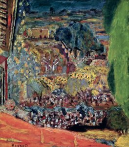 El Techo Rojo en Le Cannet, 1945 de Pierre Bonnard