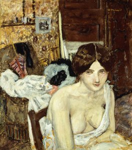El modelo descansando (detalle) de Pierre Bonnard