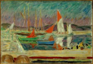 Veleros en el puerto de Saint-Tropez de Pierre Bonnard
