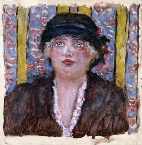 Mujer con sombrero, c.1920