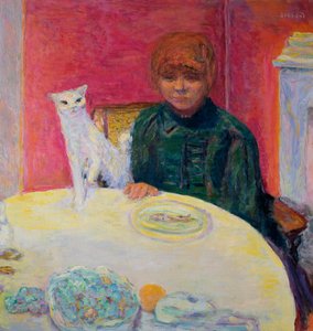 Mujer con un gato, 1912 de Pierre Bonnard