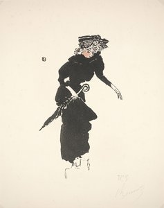 Mujer con paraguas de Pierre Bonnard