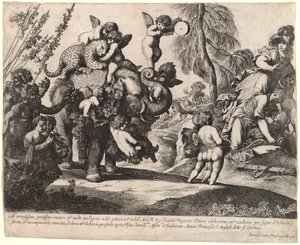Baco con Diana y Minerva de Pierre Brebiette