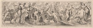 Putto Guiando Cabras a Través de Guirnaldas