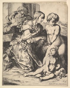 Virgen arrodillada ante Cristo de Pierre Brebiette