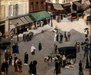 La Place Pigalle en París, 1880s de Pierre Carrier Belleuse