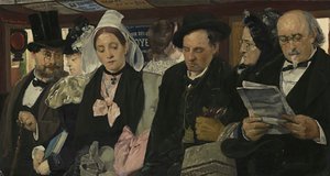 En un ómnibus, 1877 de Pierre Carriere Belleuse