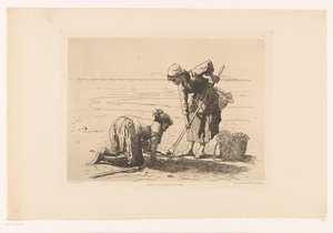 Pescadores en la costa
Pêcheuses au bord de la mer (título en el objeto).