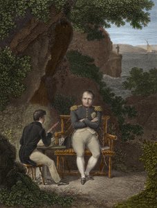 NAPOLEÓN I en el exilio en Santa Elena - Napoleón dicta sus memorias a Emmanuel Pons de Las Cases