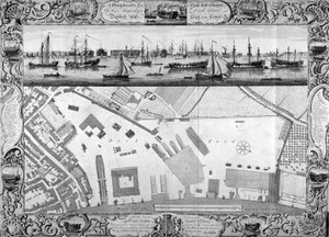 Astilleros de Deptford, Londres, 1753 de Pierre Charles Canot