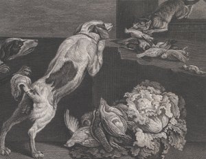 Perros y naturaleza muerta, 1778