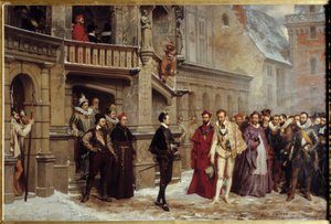 Encuentro entre Enrique III Rey de Francia (1551 - 1589) y Enrique I de Lorena, Duque de Guisa llamado el Balafré