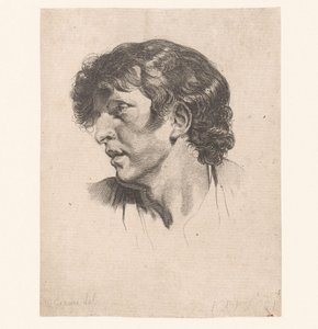 Cabeza de un joven, girada a la izquierda. Cabezas de diferentes figuras (título de la serie) ir Cahier de Têtes de différens Caracteres (título de la serie) de Pierre Charles Ingouf