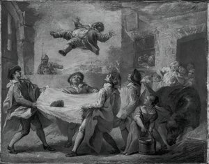 Sancho Panza siendo lanzado en una manta, 1723-1724