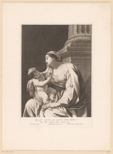 María con el Niño al pie de una columna de Pierre Daret