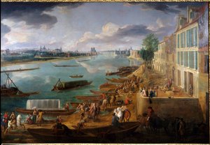 Vista de París, tomada desde el Quai de la Rapée en 1716 (detalle). Pintura de Pierre Denis Martin (1663-1742) de Pierre Denis Martin