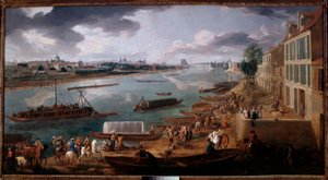 Vista de París, tomada desde el Quai de la Rapée en 1716