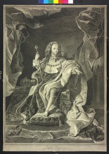 Rey de Francia Luis XV de Pierre Drevet