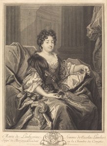 Marie de Laubespine de Pierre Drevet after Nicolas de Largillierre