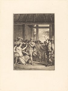 El descubrimiento del nuevo mundo de Pierre Duflos after Jean Michel Moreau