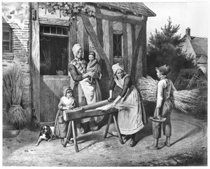 Rompiendo cáñamo, c.1830-40 de Pierre Duval Lecamus