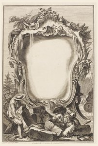 Cartucho para el Comercio (Cartucho Rodeado de Elementos del Comercio Naval)