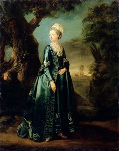 Dama en un jardín Retrato de la Gran Duquesa Natalia, c. 1773-c. 1776 de Pierre Etienne Falconet