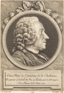Louis-Rene de Caradeuc de la Chalotais de Pierre Etienne Moitte after Charles Nicolas Cochin II