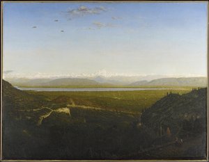Vista del Mont Blanc, vista desde La Faucille, c.1865 de Pierre Etienne Theodore Rousseau