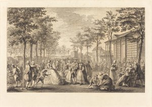 El paseo de las murallas de París de Pierre Francois Courtois after Augustin de Saint Aubin