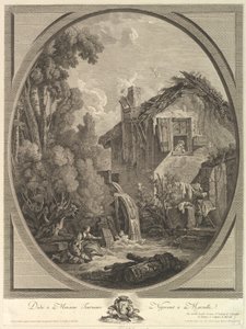 Paisaje con Molino, siglo XVIII de Pierre Francois Laurent