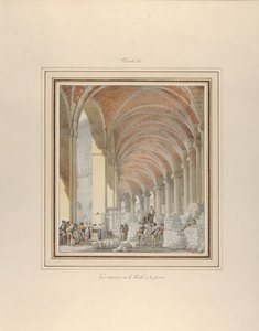 La Halle aux Blés, vista interior, ca. 1810