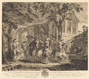 La Taberna de Pierre François Basan after Gabriel Jacques de Saint Aubin
