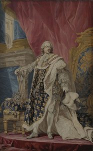 Retrato de Luis XV en su traje real de Pierre François Cozette
