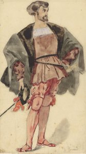 Estudio del traje de un noble de la época de Francisco I