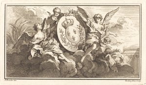 Escudo de armas real de Luis XV de Pierre François Tardieu or Jacques Nicolas Tardieu after François Boucher