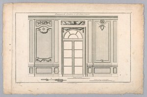 Interior de pared con puerta de Pierre Gabriel Berthault