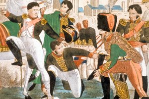 Napoleón I herido en Ratisbona (1809) de Pierre Gautherot