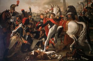 Napoleón herido frente a Ratisbona