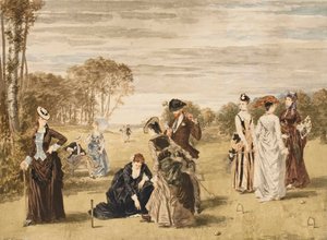 El juego de croquet, 1874 de Pierre Gavarni