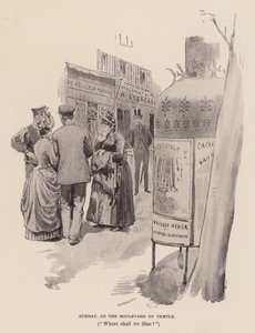 Domingo, en el Boulevard du Temple (grabado) de Pierre Georges Jeanniot
