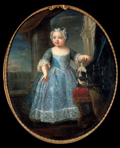 Retrato de Louise Marie de Francia (1728-1733) llamada Madame, tercera hija de Luis XV (Pintura de Pierre Gobert, 1662-1744) siglo XVIII Dim. 1,08 x 0,88 m