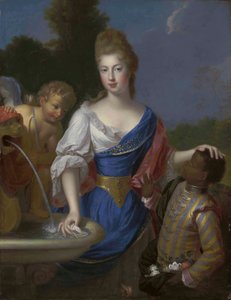 Retrato de una dama, tres cuartos de longitud, tradicionalmente identificada como Louise Bernardine de Durfort, duquesa de Duras de Pierre Gobert
