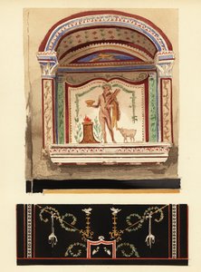 Pintura de nicho de larario dedicada a Hércules en un anexo (Casa del Cenacolo, V)