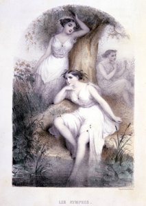 Las ninfas - en "Les femmes mythologiques", dibujos de G. Staal, por Mery y el Cte Foelix, Ed. G. de Gouet de Pierre Gustave Eugene Staal